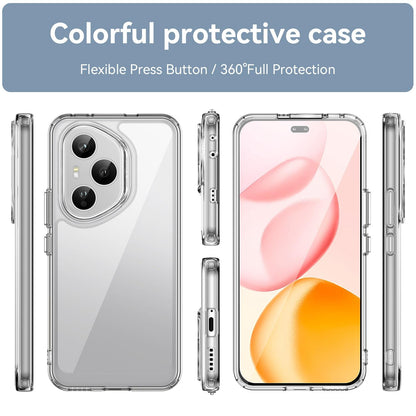 Honor 400 Pro 160.8mm Electroplated Buttons TPU Acrylic Phone Case with Screen Protector - Heavy Duty Shockproof Cover, Air Cushion Corners, Raised Camera & Screen Protection, HD Tempered Glass Full Coverage Protective Case