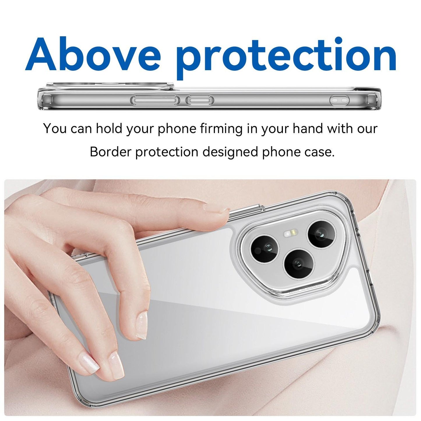 Honor 400 Pro 160.8mm Electroplated Buttons TPU Acrylic Phone Case with Screen Protector - Heavy Duty Shockproof Cover, Air Cushion Corners, Raised Camera & Screen Protection, HD Tempered Glass Full Coverage Protective Case