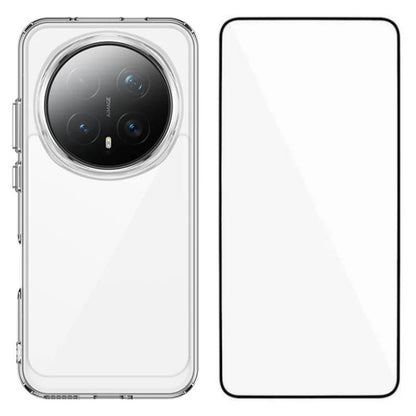 Honor Magic8 Pro Electroplated Buttons TPU Acrylic Phone Case with Screen Protector - Heavy Duty Shockproof Cover, Air Cushion Corners, Raised Camera & Screen Protection, HD Tempered Glass Full Coverage Protective Case