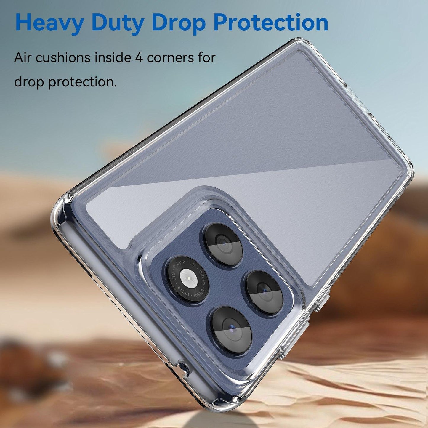 Motorola Edge 60 5G Electroplated Buttons TPU Acrylic Phone Case with Screen Protector - Heavy Duty Shockproof Cover, Air Cushion Corners, Raised Camera & Screen Protection, HD Tempered Glass Full Coverage Protective Case