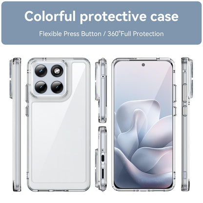 Motorola Edge 70 Fusion+ Electroplated Buttons TPU Acrylic Phone Case with Screen Protector - Heavy Duty Shockproof Cover, Air Cushion Corners, Raised Camera & Screen Protection, HD Tempered Glass Full Coverage Protective Case