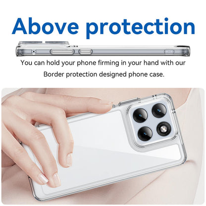 Motorola Edge 70 Fusion+ Electroplated Buttons TPU Acrylic Phone Case with Screen Protector - Heavy Duty Shockproof Cover, Air Cushion Corners, Raised Camera & Screen Protection, HD Tempered Glass Full Coverage Protective Case