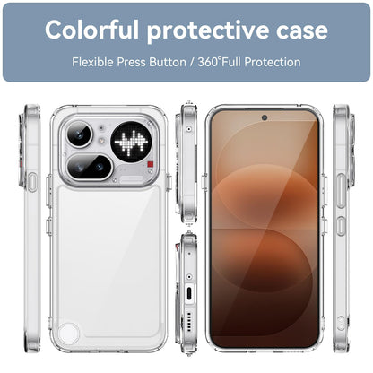 Nothing Phone 4a Pro Electroplated Buttons TPU Acrylic Phone Case with Screen Protector - Heavy Duty Shockproof Cover, Air Cushion Corners, Raised Camera & Screen Protection, HD Tempered Glass Full Coverage Protective Case