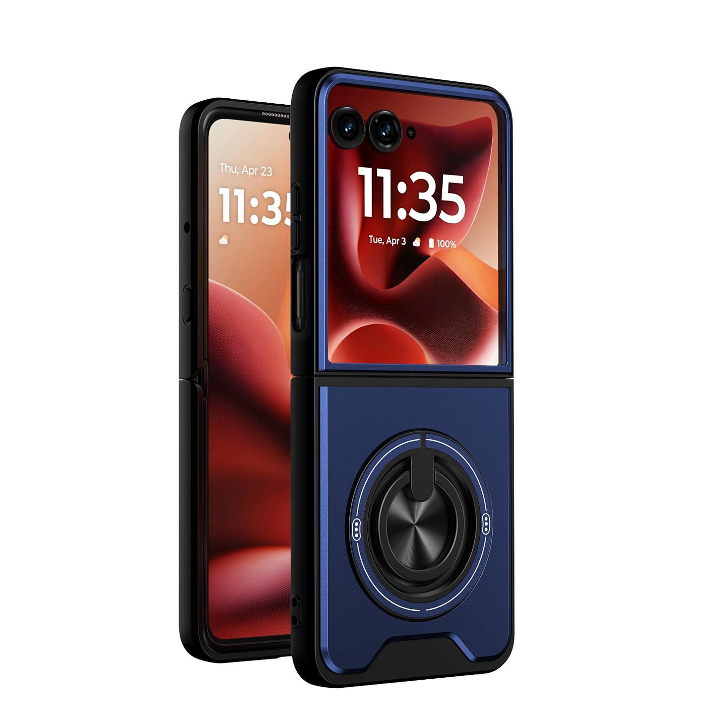 Motorola Razr 60 Ultra Multifunctional Magnetic Shockproof Phone Case with Sliding Lens Window Stand Cover