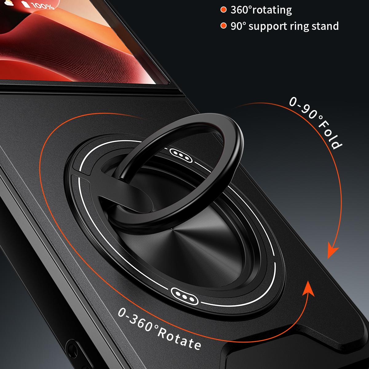 Motorola Razr 60 Ultra Multifunctional Magnetic Shockproof Phone Case with Sliding Lens Window Stand Cover