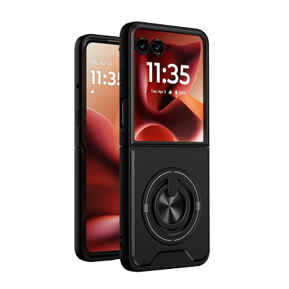 Motorola Razr 60 Ultra Multifunctional Magnetic Shockproof Phone Case with Sliding Lens Window Stand Cover