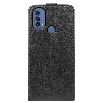 Motorola Moto E30 Texture Vertical Flip Leather Wallet Case with Card Slot, PU TPU Shockproof Protective Cover, Anti-Drop Magnetic Folio Phone Case