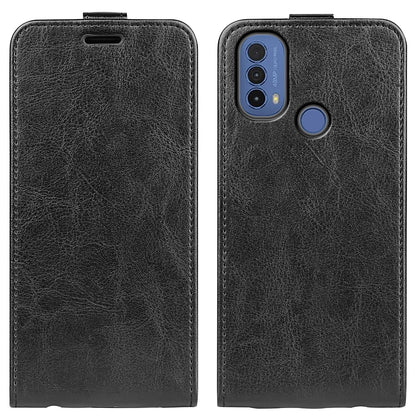 Motorola Moto E40 Texture Vertical Flip Leather Wallet Case with Card Slot, PU TPU Shockproof Protective Cover, Anti-Drop Magnetic Folio Phone Case