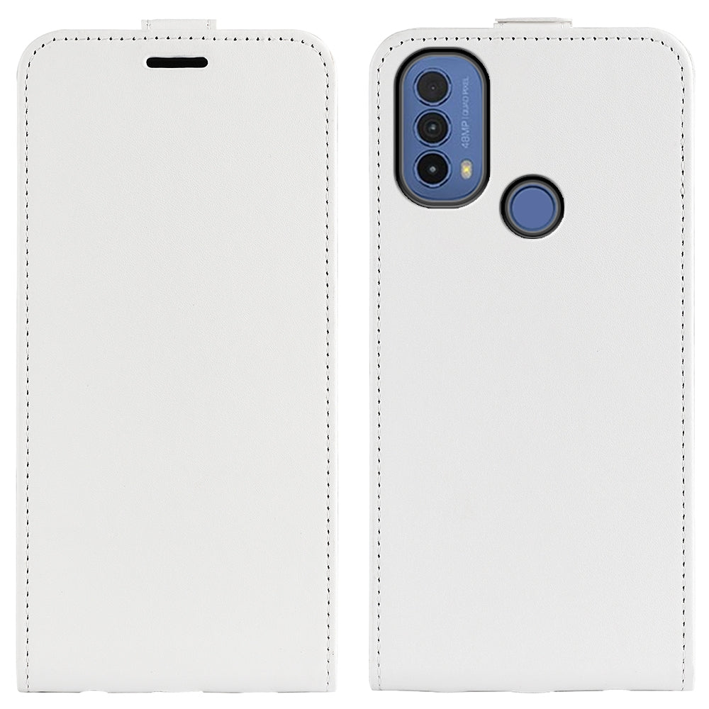 Motorola Moto E40 Texture Vertical Flip Leather Wallet Case with Card Slot, PU TPU Shockproof Protective Cover, Anti-Drop Magnetic Folio Phone Case