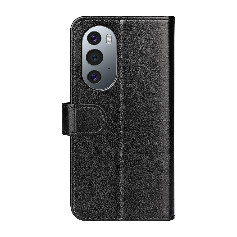 Motorola Edge X30 Texture Vertical Flip Leather Wallet Case with Card Slot, PU TPU Shockproof Protective Cover, Anti-Drop Magnetic Folio Phone Case