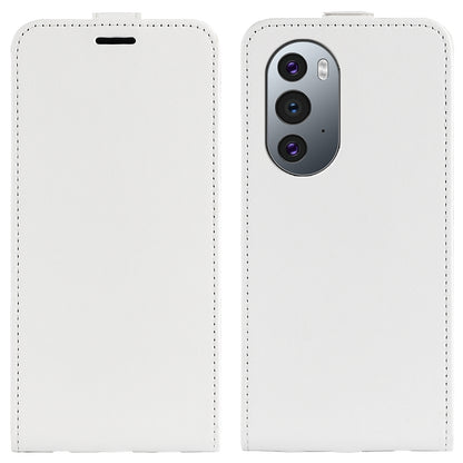Motorola Edge X30 Texture Vertical Flip Leather Wallet Case with Card Slot, PU TPU Shockproof Protective Cover, Anti-Drop Magnetic Folio Phone Case