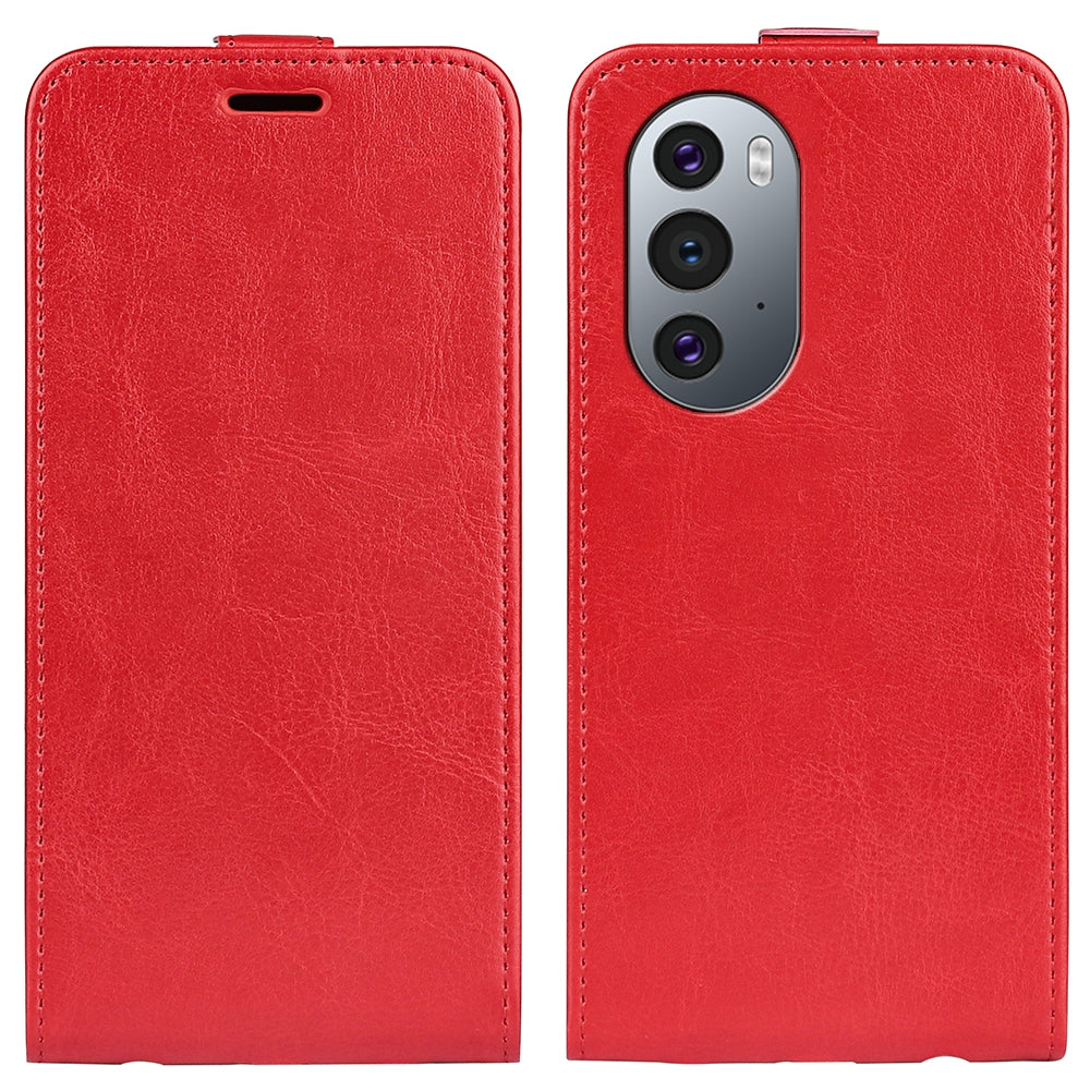 Motorola Edge X30 Texture Vertical Flip Leather Wallet Case with Card Slot, PU TPU Shockproof Protective Cover, Anti-Drop Magnetic Folio Phone Case