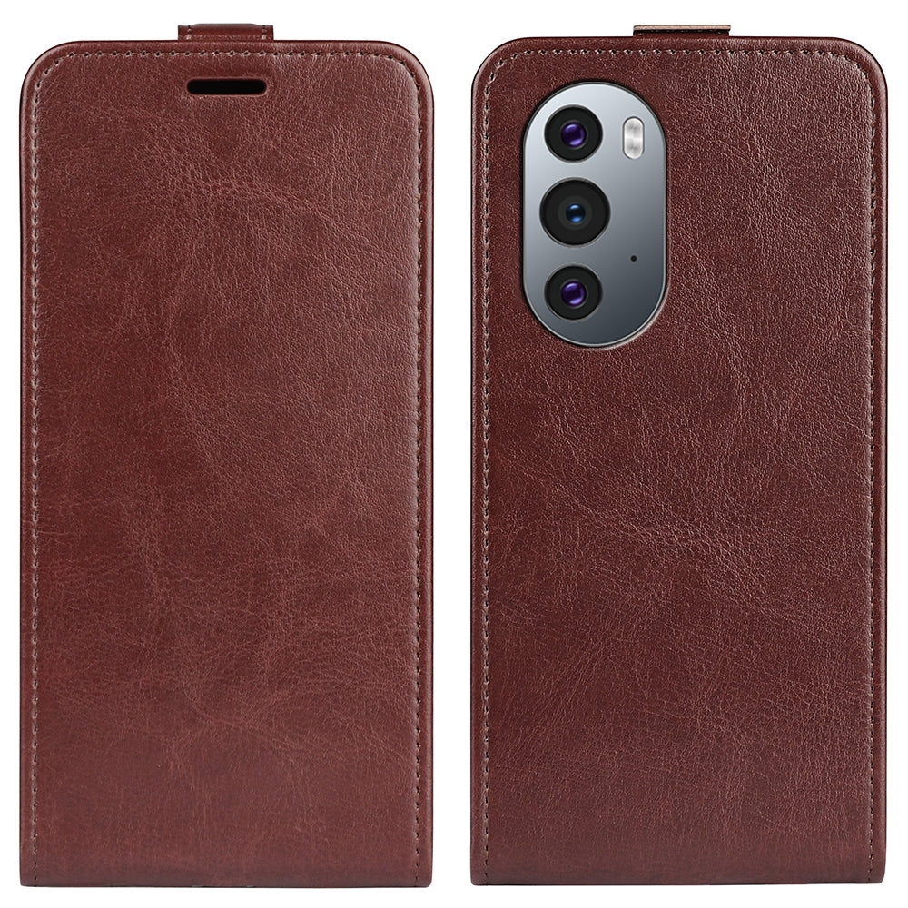 Motorola Edge X30 Texture Vertical Flip Leather Wallet Case with Card Slot, PU TPU Shockproof Protective Cover, Anti-Drop Magnetic Folio Phone Case
