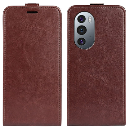 Motorola Edge X30 Texture Vertical Flip Leather Wallet Case with Card Slot, PU TPU Shockproof Protective Cover, Anti-Drop Magnetic Folio Phone Case