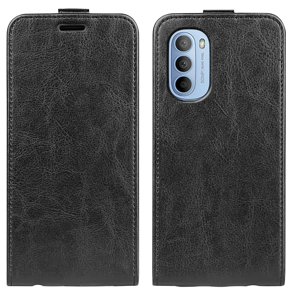 Motorola Moto G31 4G Texture Vertical Flip Leather Wallet Case with Card Slot, PU TPU Shockproof Protective Cover, Anti-Drop Magnetic Folio Phone Case