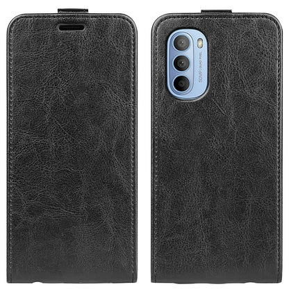 Motorola Moto G31 4G Texture Vertical Flip Leather Wallet Case with Card Slot, PU TPU Shockproof Protective Cover, Anti-Drop Magnetic Folio Phone Case