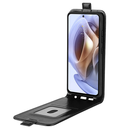 Motorola Moto G31 4G Texture Vertical Flip Leather Wallet Case with Card Slot, PU TPU Shockproof Protective Cover, Anti-Drop Magnetic Folio Phone Case