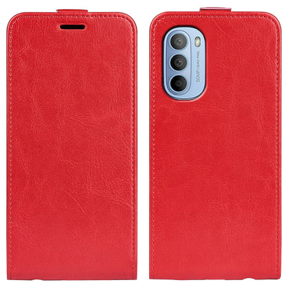 Motorola Moto G31 4G Texture Vertical Flip Leather Wallet Case with Card Slot, PU TPU Shockproof Protective Cover, Anti-Drop Magnetic Folio Phone Case