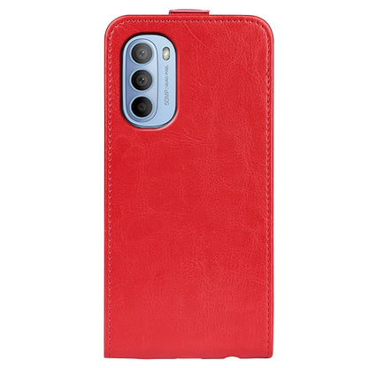 Motorola Moto G31 4G Texture Vertical Flip Leather Wallet Case with Card Slot, PU TPU Shockproof Protective Cover, Anti-Drop Magnetic Folio Phone Case
