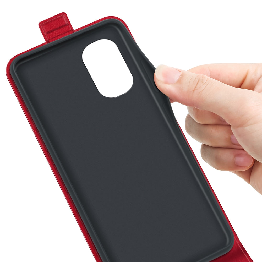 Motorola Moto G31 4G Texture Vertical Flip Leather Wallet Case with Card Slot, PU TPU Shockproof Protective Cover, Anti-Drop Magnetic Folio Phone Case