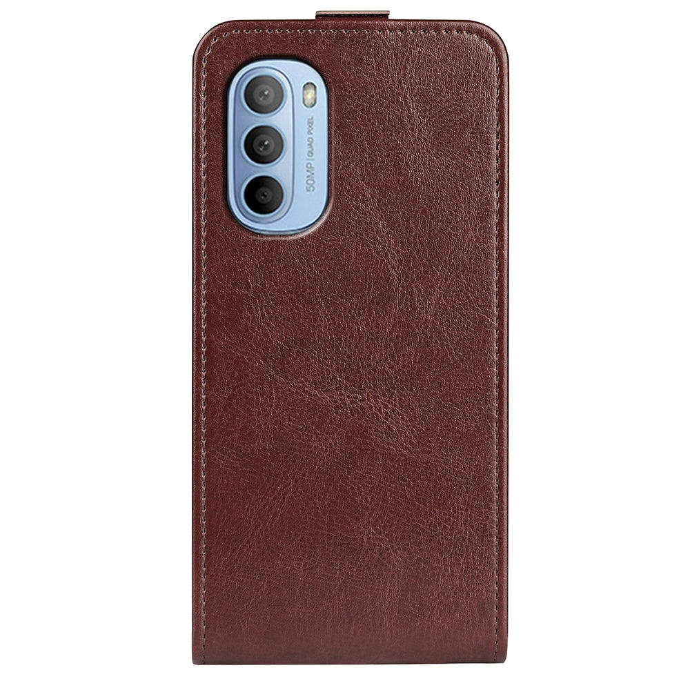 Motorola Moto G31 4G Texture Vertical Flip Leather Wallet Case with Card Slot, PU TPU Shockproof Protective Cover, Anti-Drop Magnetic Folio Phone Case