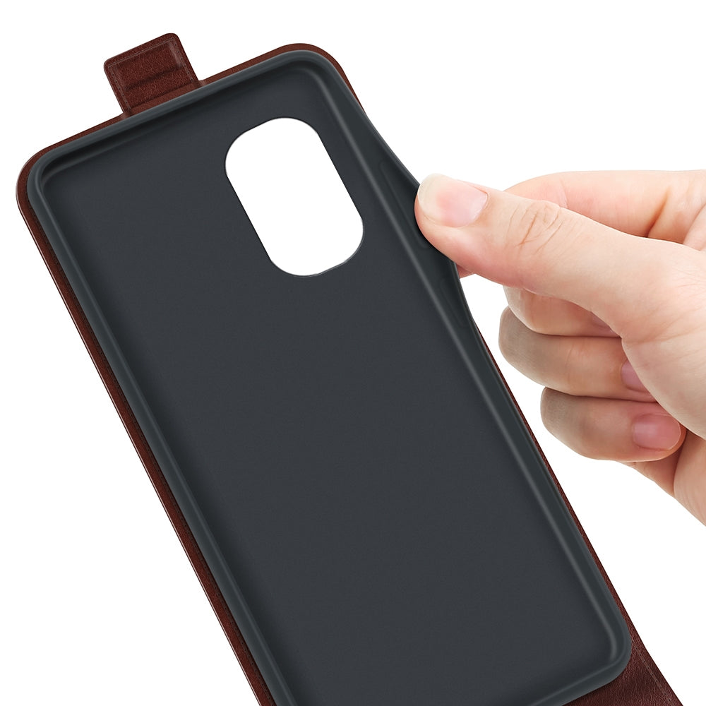 Motorola Moto G31 4G Texture Vertical Flip Leather Wallet Case with Card Slot, PU TPU Shockproof Protective Cover, Anti-Drop Magnetic Folio Phone Case