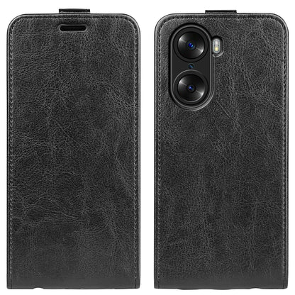 Honor 60 Texture Vertical Flip Leather Wallet Case with Card Slot, PU TPU Shockproof Protective Cover, Anti-Drop Magnetic Folio Phone Case
