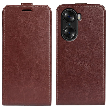 Honor 60 Texture Vertical Flip Leather Wallet Case with Card Slot, PU TPU Shockproof Protective Cover, Anti-Drop Magnetic Folio Phone Case