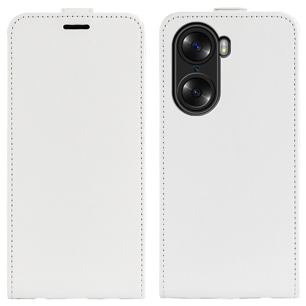 Honor 60 Pro Texture Vertical Flip Leather Wallet Case with Card Slot, PU TPU Shockproof Protective Cover, Anti-Drop Magnetic Folio Phone Case