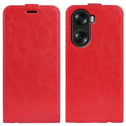 Honor 60 Pro Texture Vertical Flip Leather Wallet Case with Card Slot, PU TPU Shockproof Protective Cover, Anti-Drop Magnetic Folio Phone Case