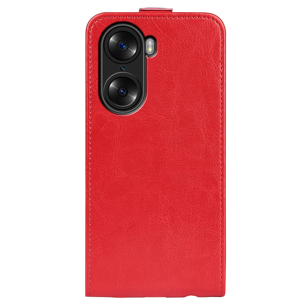 Honor 60 Pro Texture Vertical Flip Leather Wallet Case with Card Slot, PU TPU Shockproof Protective Cover, Anti-Drop Magnetic Folio Phone Case