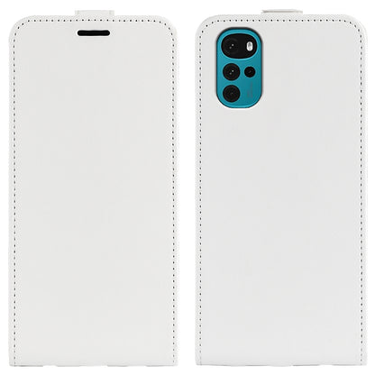 Motorola Moto G22 4G Texture Vertical Flip Leather Wallet Case with Card Slot, PU TPU Shockproof Protective Cover, Anti-Drop Magnetic Folio Phone Case