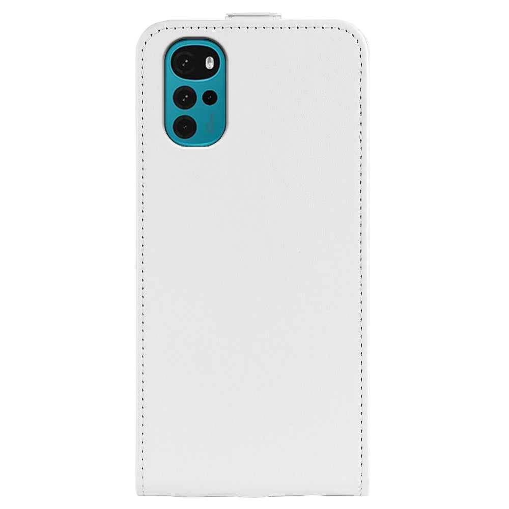 Motorola Moto G22 4G Texture Vertical Flip Leather Wallet Case with Card Slot, PU TPU Shockproof Protective Cover, Anti-Drop Magnetic Folio Phone Case