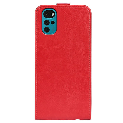 Motorola Moto G22 4G Texture Vertical Flip Leather Wallet Case with Card Slot, PU TPU Shockproof Protective Cover, Anti-Drop Magnetic Folio Phone Case