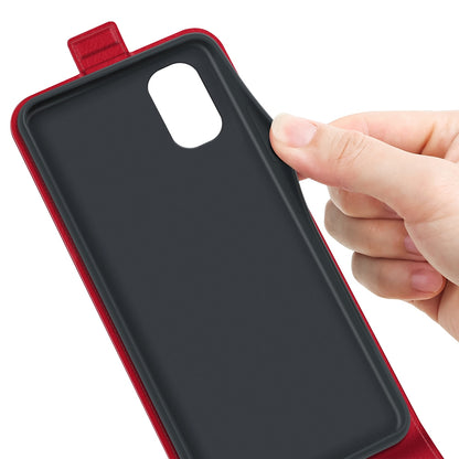 Motorola Moto G22 4G Texture Vertical Flip Leather Wallet Case with Card Slot, PU TPU Shockproof Protective Cover, Anti-Drop Magnetic Folio Phone Case