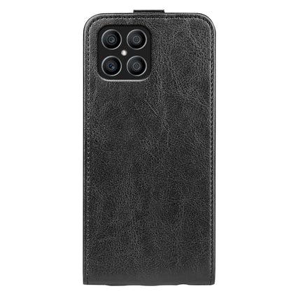 Honor X8 Texture Vertical Flip Leather Wallet Case with Card Slot, PU TPU Shockproof Protective Cover, Anti-Drop Magnetic Folio Phone Case