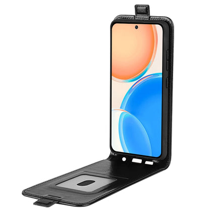 Honor X8 Texture Vertical Flip Leather Wallet Case with Card Slot, PU TPU Shockproof Protective Cover, Anti-Drop Magnetic Folio Phone Case