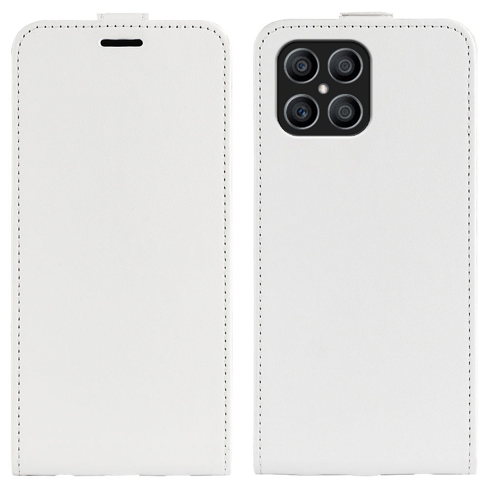 Honor X8 Texture Vertical Flip Leather Wallet Case with Card Slot, PU TPU Shockproof Protective Cover, Anti-Drop Magnetic Folio Phone Case