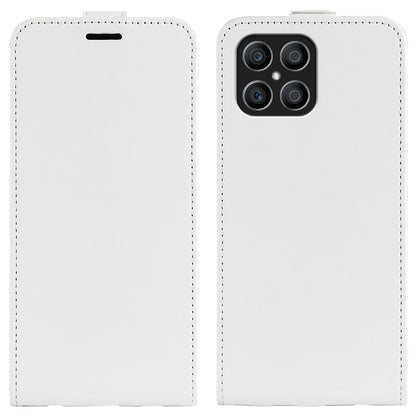 Honor X8 Texture Vertical Flip Leather Wallet Case with Card Slot, PU TPU Shockproof Protective Cover, Anti-Drop Magnetic Folio Phone Case