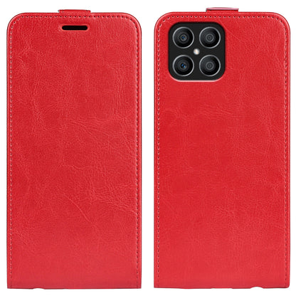 Honor X8 Texture Vertical Flip Leather Wallet Case with Card Slot, PU TPU Shockproof Protective Cover, Anti-Drop Magnetic Folio Phone Case