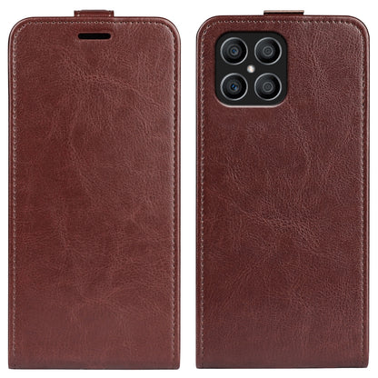 Honor X8 Texture Vertical Flip Leather Wallet Case with Card Slot, PU TPU Shockproof Protective Cover, Anti-Drop Magnetic Folio Phone Case