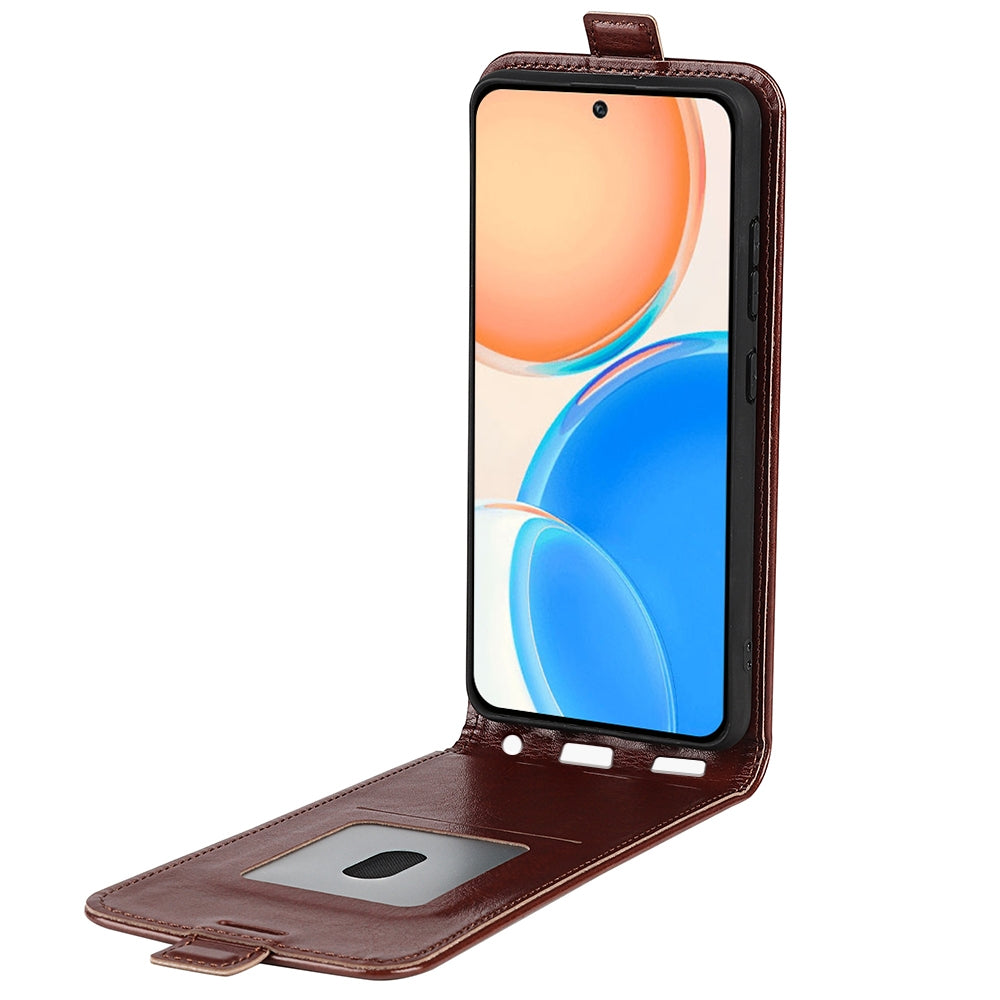 Honor X8 Texture Vertical Flip Leather Wallet Case with Card Slot, PU TPU Shockproof Protective Cover, Anti-Drop Magnetic Folio Phone Case