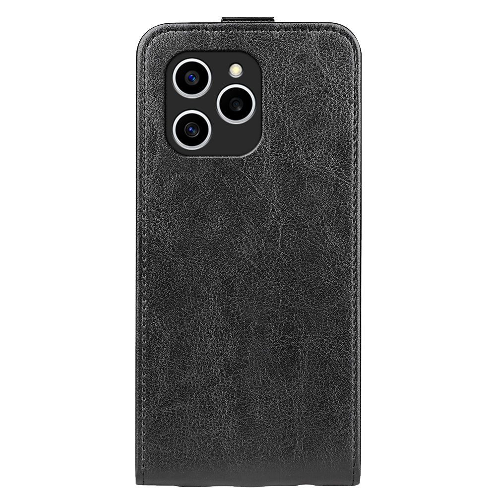 Honor 60 SE 5G Texture Vertical Flip Leather Wallet Case with Card Slot, PU TPU Shockproof Protective Cover, Anti-Drop Magnetic Folio Phone Case