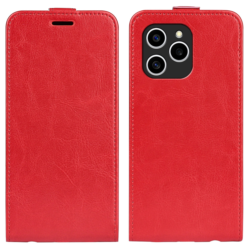 Honor 60 SE 5G Texture Vertical Flip Leather Wallet Case with Card Slot, PU TPU Shockproof Protective Cover, Anti-Drop Magnetic Folio Phone Case