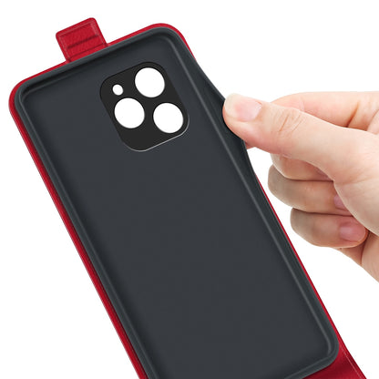 Honor 60 SE 5G Texture Vertical Flip Leather Wallet Case with Card Slot, PU TPU Shockproof Protective Cover, Anti-Drop Magnetic Folio Phone Case