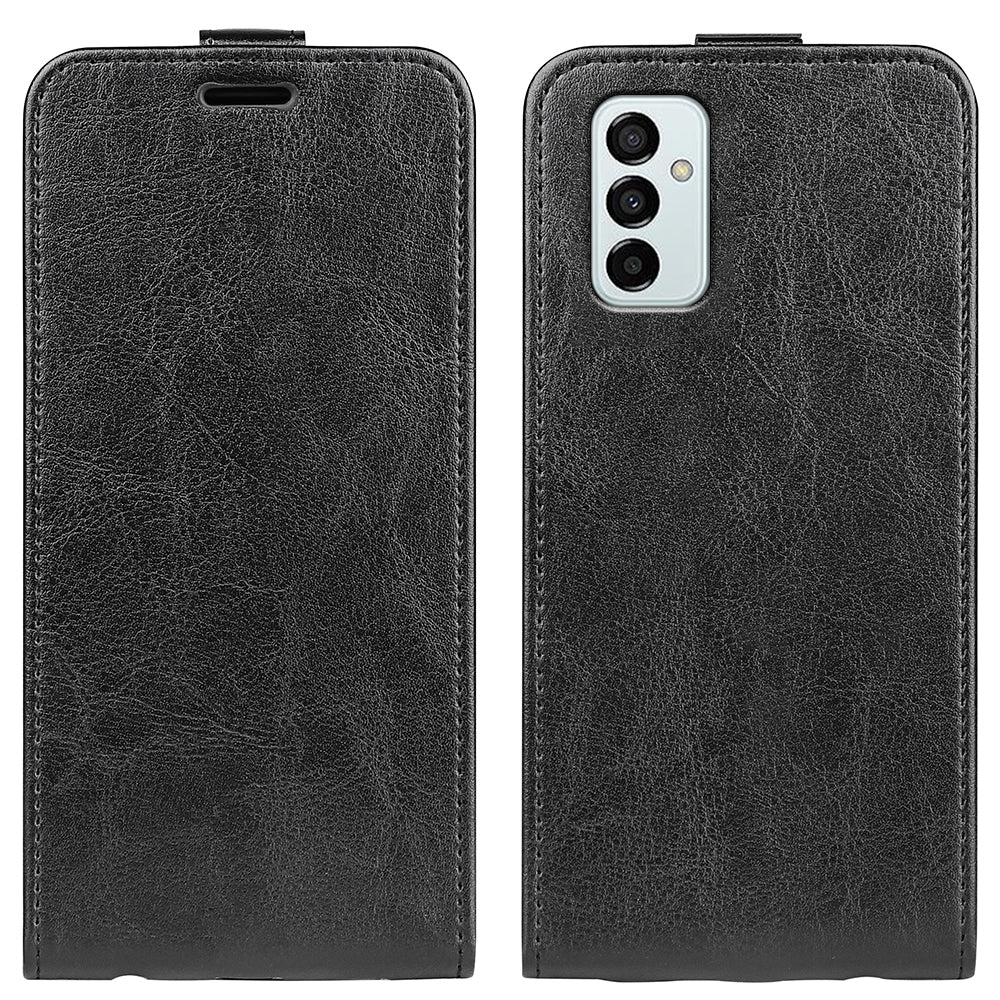 Samsung Galaxy M23 5G Texture Vertical Flip Leather Wallet Case with Card Slot, PU TPU Shockproof Protective Cover, Anti-Drop Magnetic Folio Phone Case