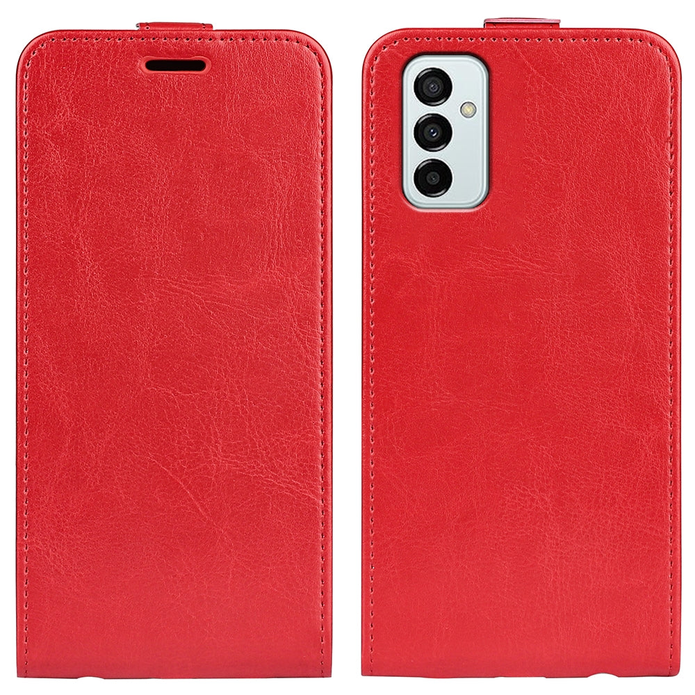 Samsung Galaxy M23 5G Texture Vertical Flip Leather Wallet Case with Card Slot, PU TPU Shockproof Protective Cover, Anti-Drop Magnetic Folio Phone Case