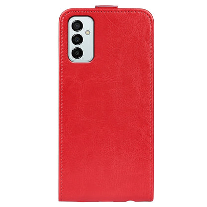 Samsung Galaxy M23 5G Texture Vertical Flip Leather Wallet Case with Card Slot, PU TPU Shockproof Protective Cover, Anti-Drop Magnetic Folio Phone Case