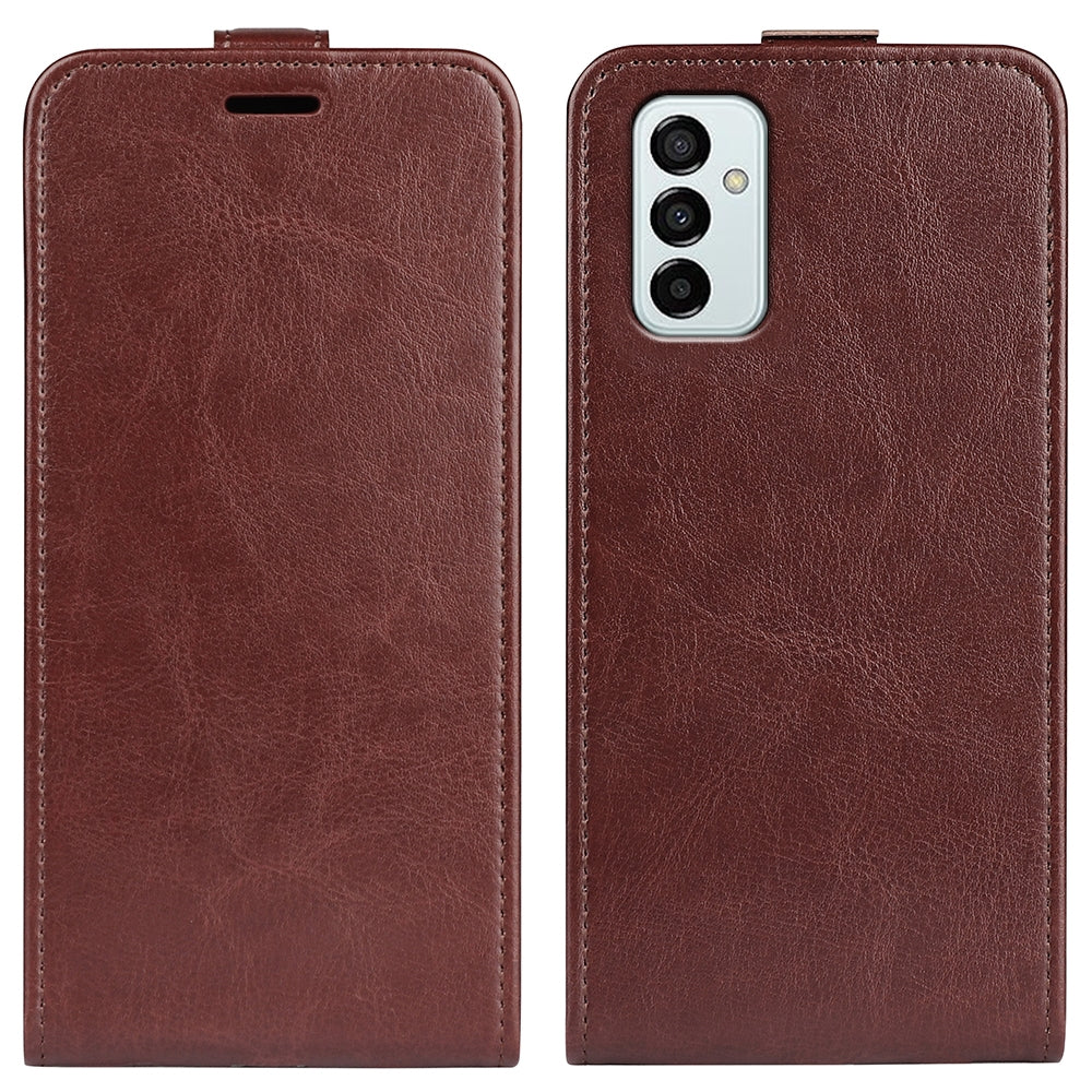 Samsung Galaxy M23 5G Texture Vertical Flip Leather Wallet Case with Card Slot, PU TPU Shockproof Protective Cover, Anti-Drop Magnetic Folio Phone Case