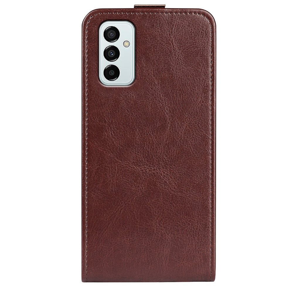 Samsung Galaxy M23 5G Texture Vertical Flip Leather Wallet Case with Card Slot, PU TPU Shockproof Protective Cover, Anti-Drop Magnetic Folio Phone Case